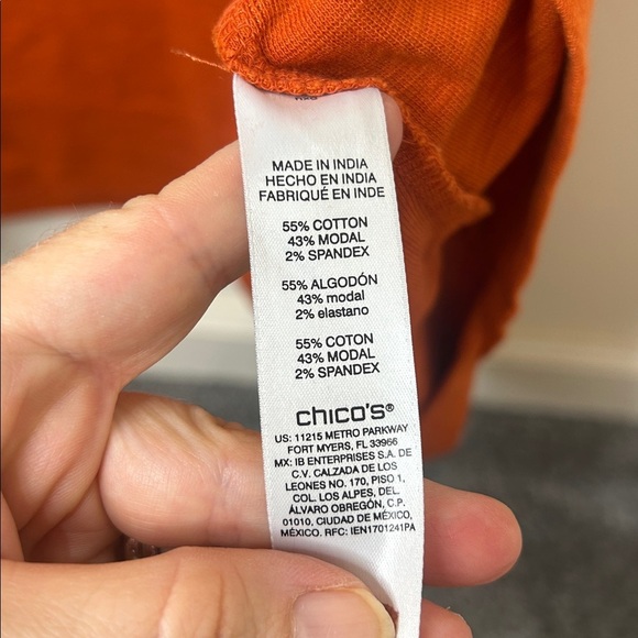 CHICO’S Tulip Hem Shoshoni Dress Orange Size 2 US 12/Large - Picture 7 of 13